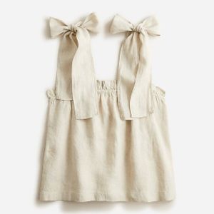 NWT J Crew Tie Shoulder Linen Tank